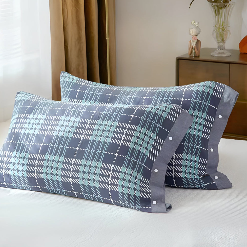 Pure Cotton Buttoned Pillowcase for Soft Breathable Comfort