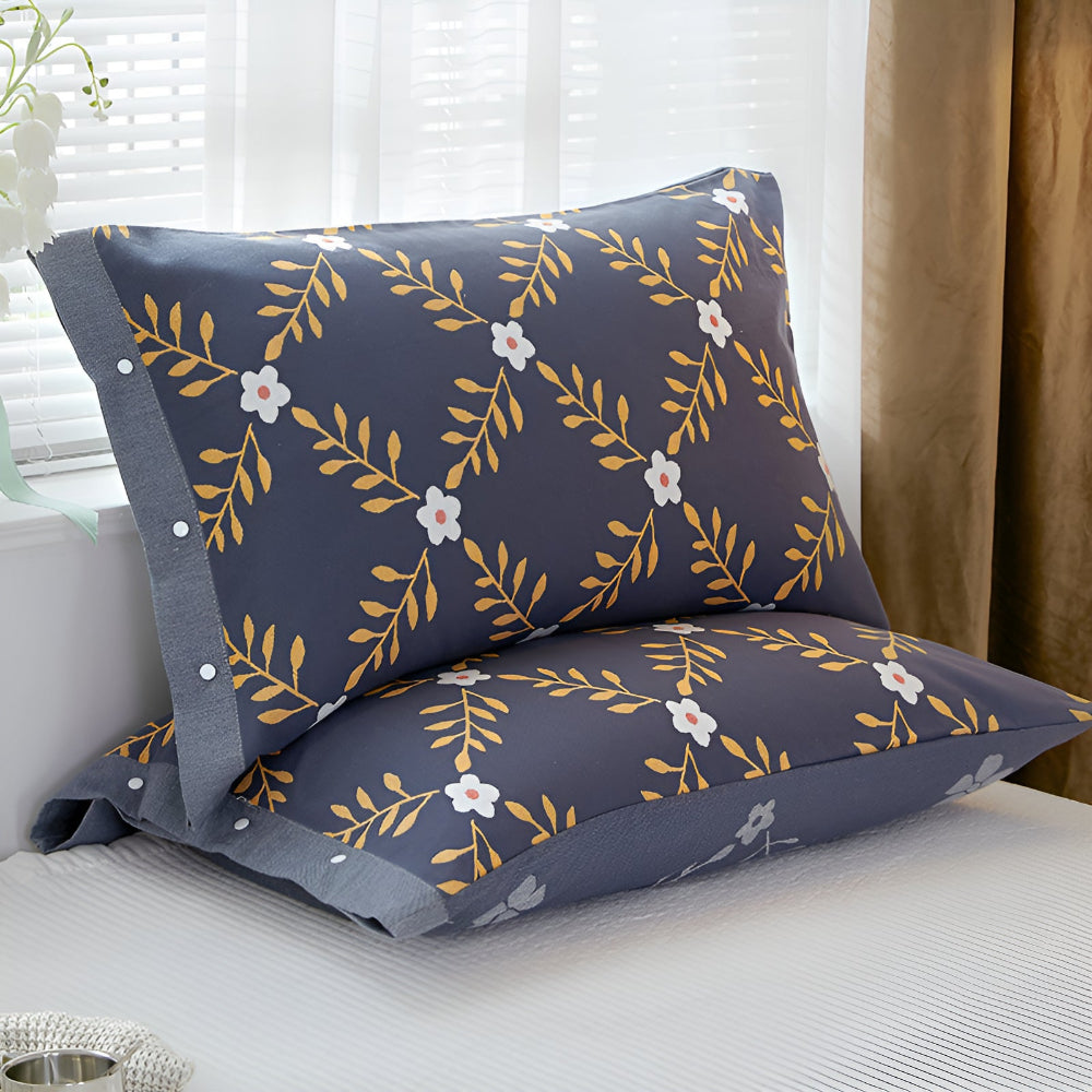 Pure Cotton Buttoned Pillowcase for Soft Breathable Comfort