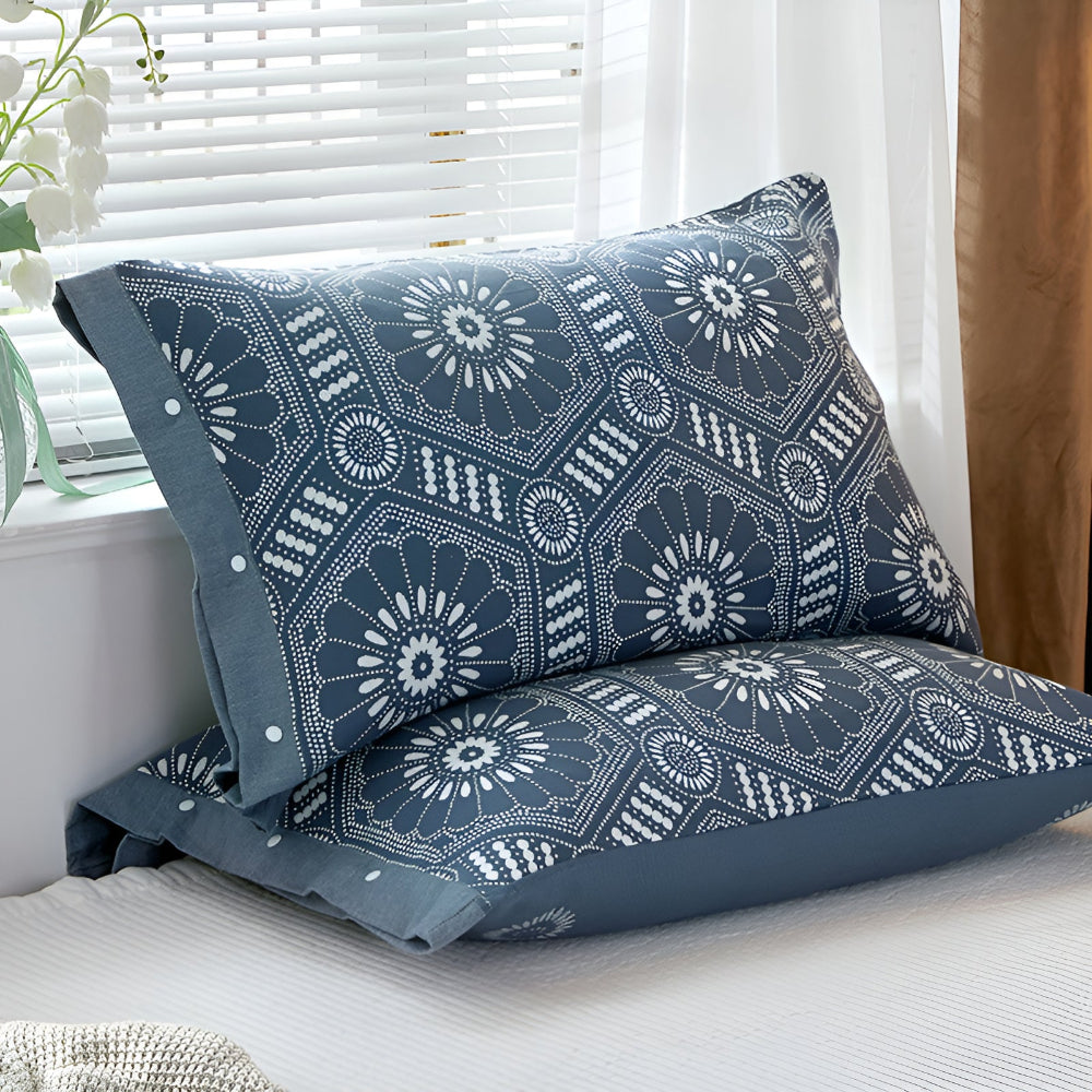 Pure Cotton Buttoned Pillowcase for Soft Breathable Comfort