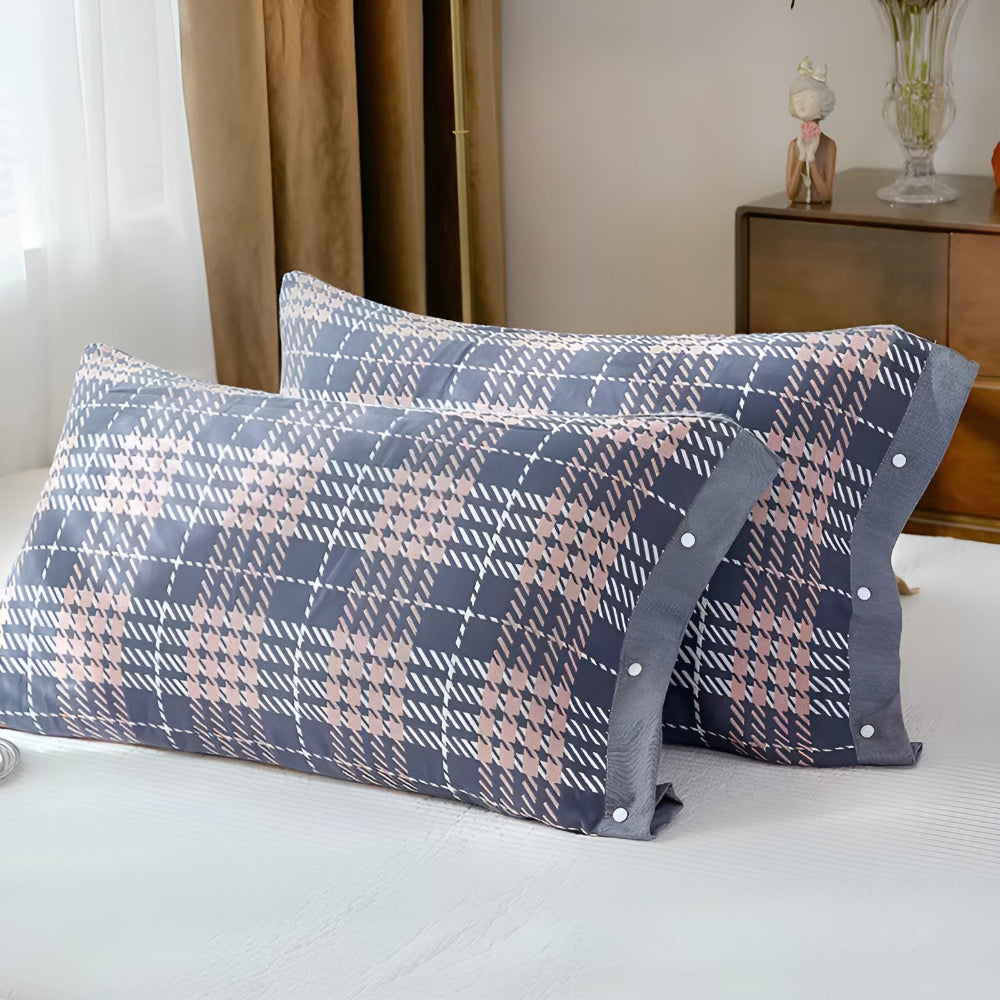 Pure Cotton Buttoned Pillowcase for Soft Breathable Comfort