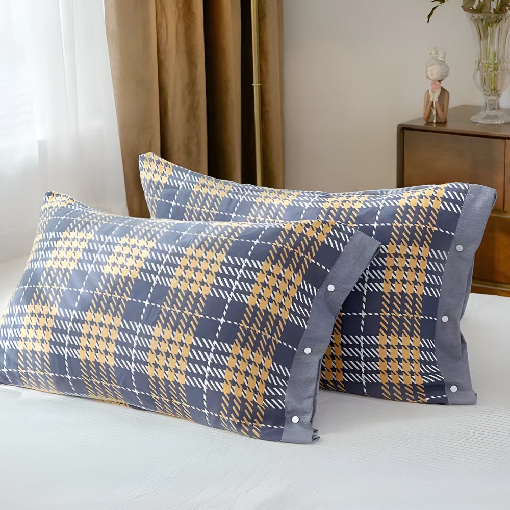 Pure Cotton Buttoned Pillowcase for Soft Breathable Comfort