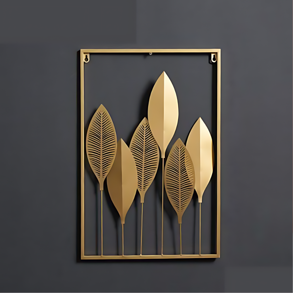 Golden Leaf Wall Art Metal Decoration