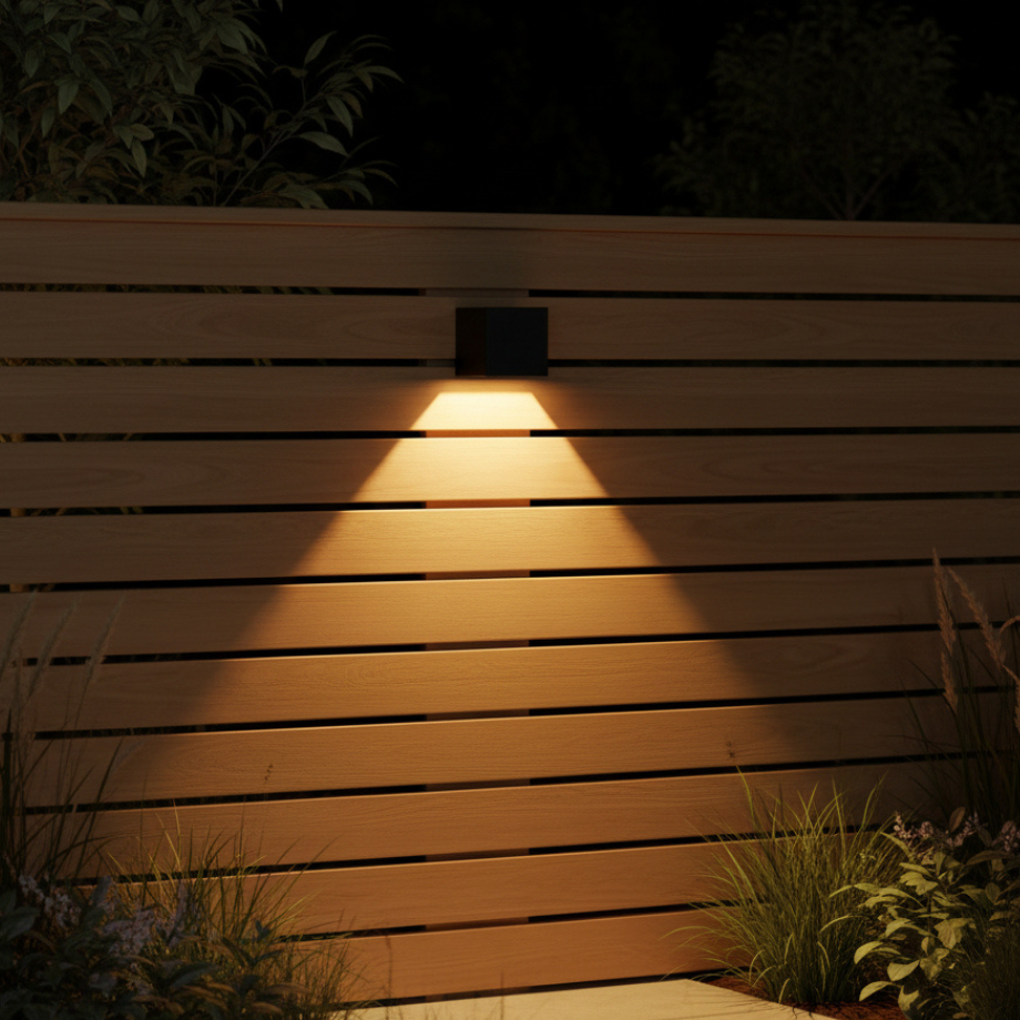 Solar-Powered LED Wall Lamp with Automatic Dusk Lighting