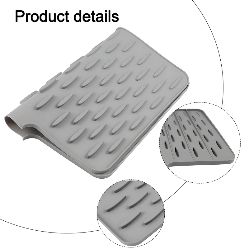 Silicone Dish Drying Mat - Heat Resistant Countertop Protector