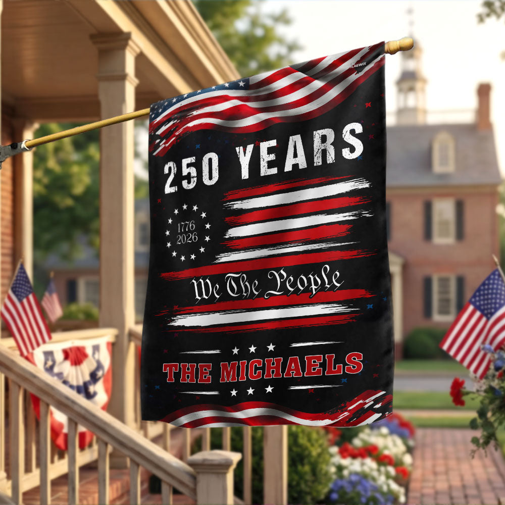 Personalized 250-Year Semiquincentennial American Flag Decor