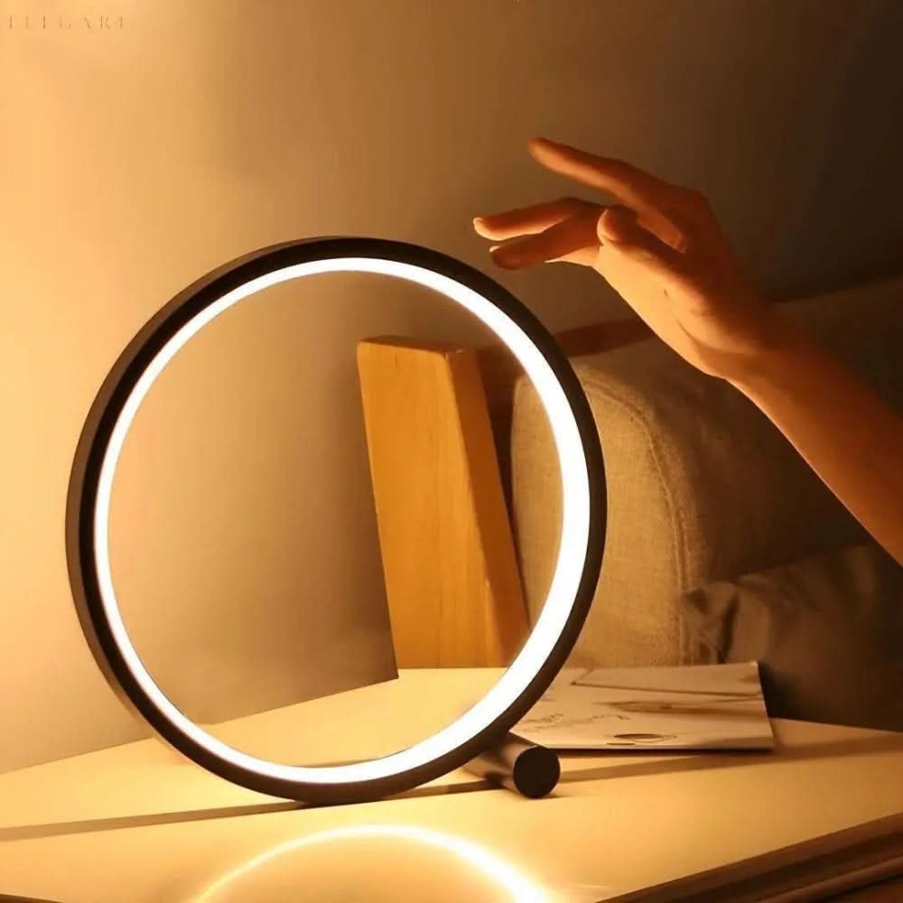 Dimmable LED Ring Table Lamp with Touch Control