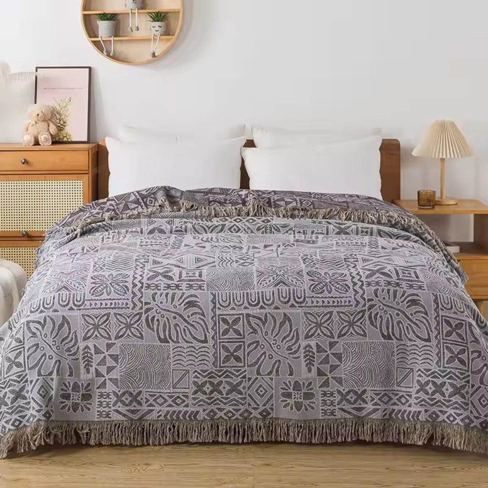 Lace Trimmed Muslin Cotton Blanket