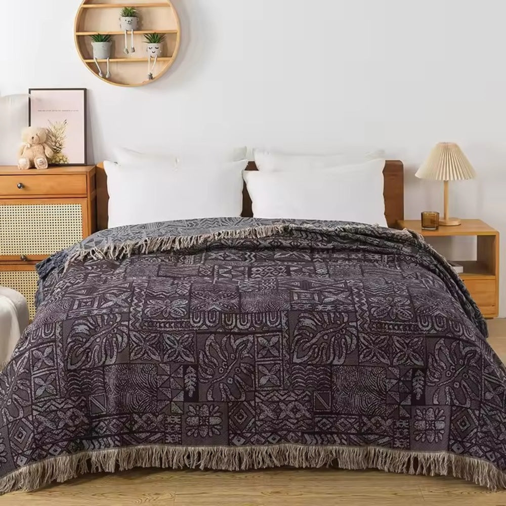 Lace Trimmed Muslin Cotton Blanket