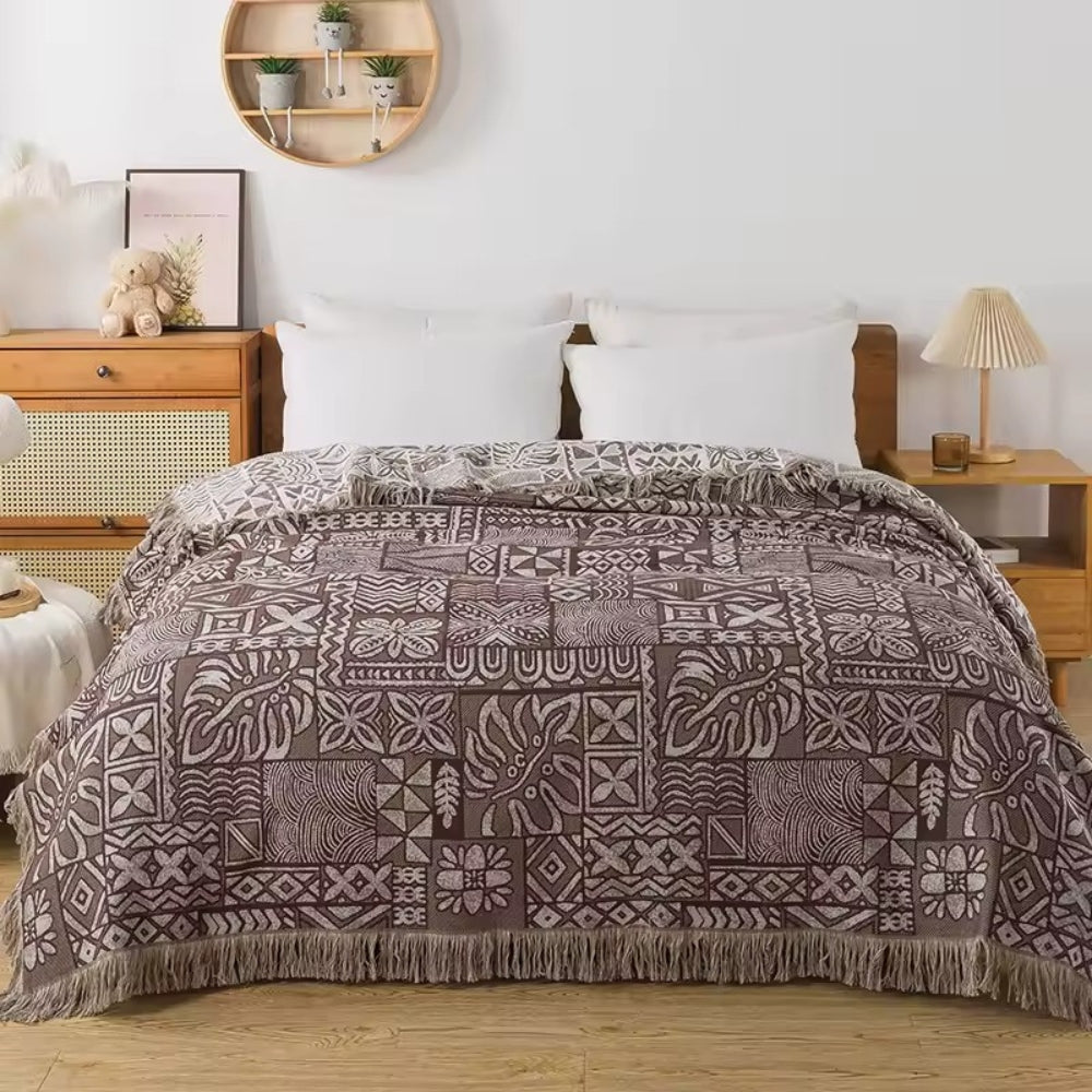 Lace Trimmed Muslin Cotton Blanket