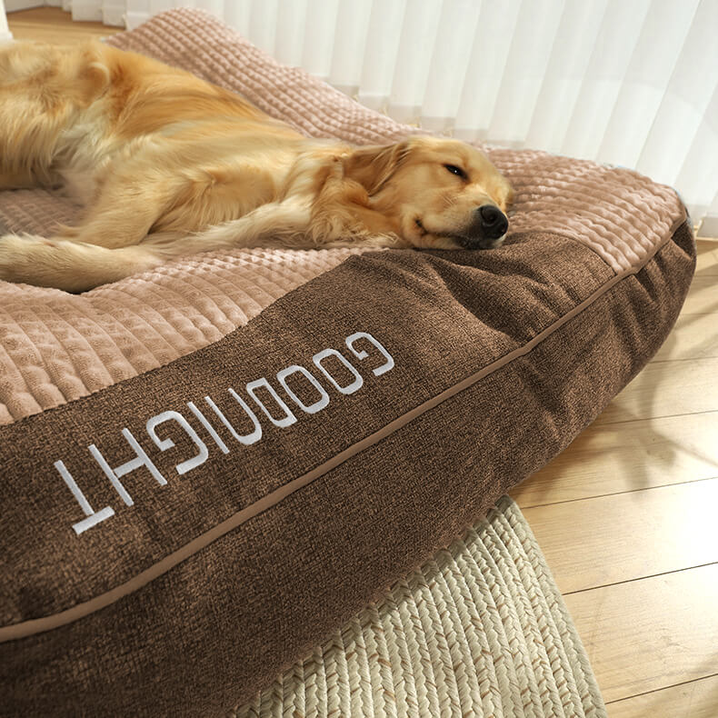 Orthopedic Large Dog Bed with Neck Support and Washable Cover