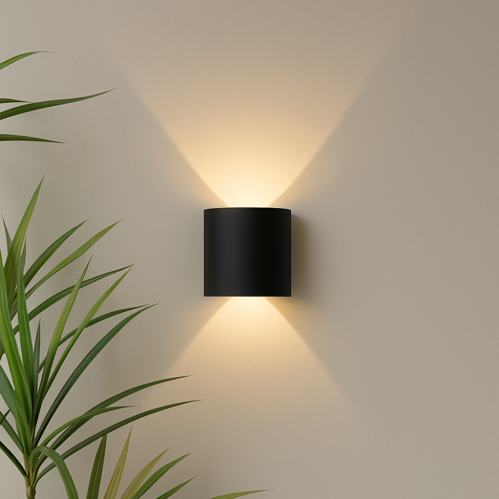 Modern LED Wall Sconce with Up and Down Beam Effect, Waterproof Aluminum Design