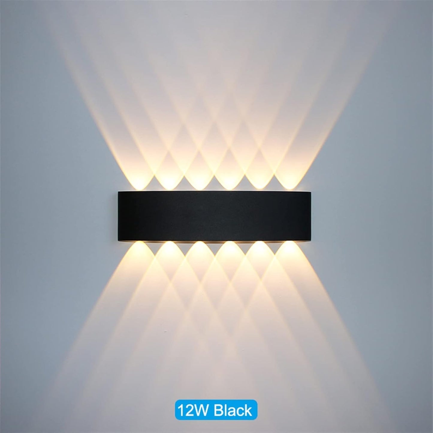 Modern LED Wall Sconce with Up and Down Beam Effect, Waterproof Aluminum Design