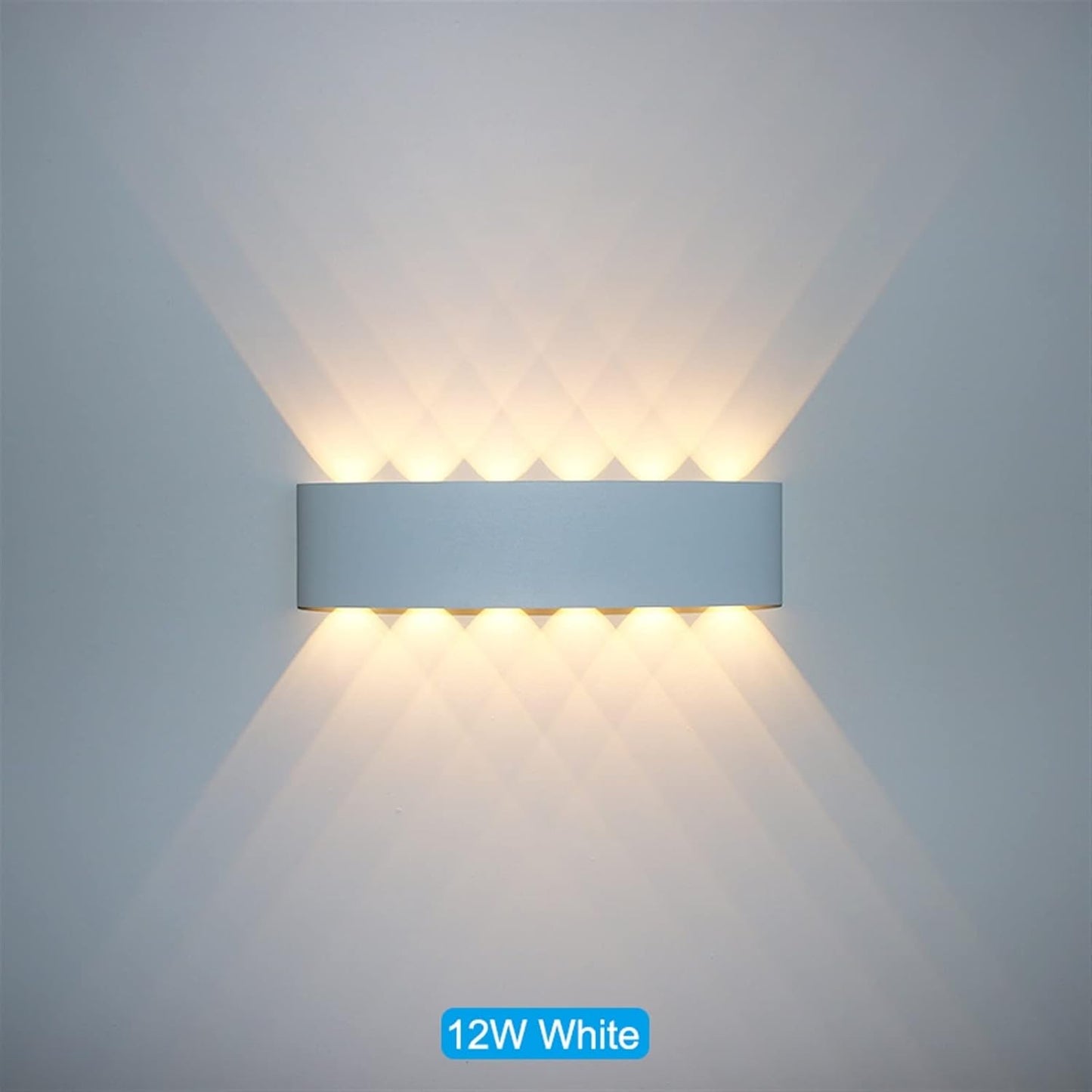 Modern LED Wall Sconce with Up and Down Beam Effect, Waterproof Aluminum Design