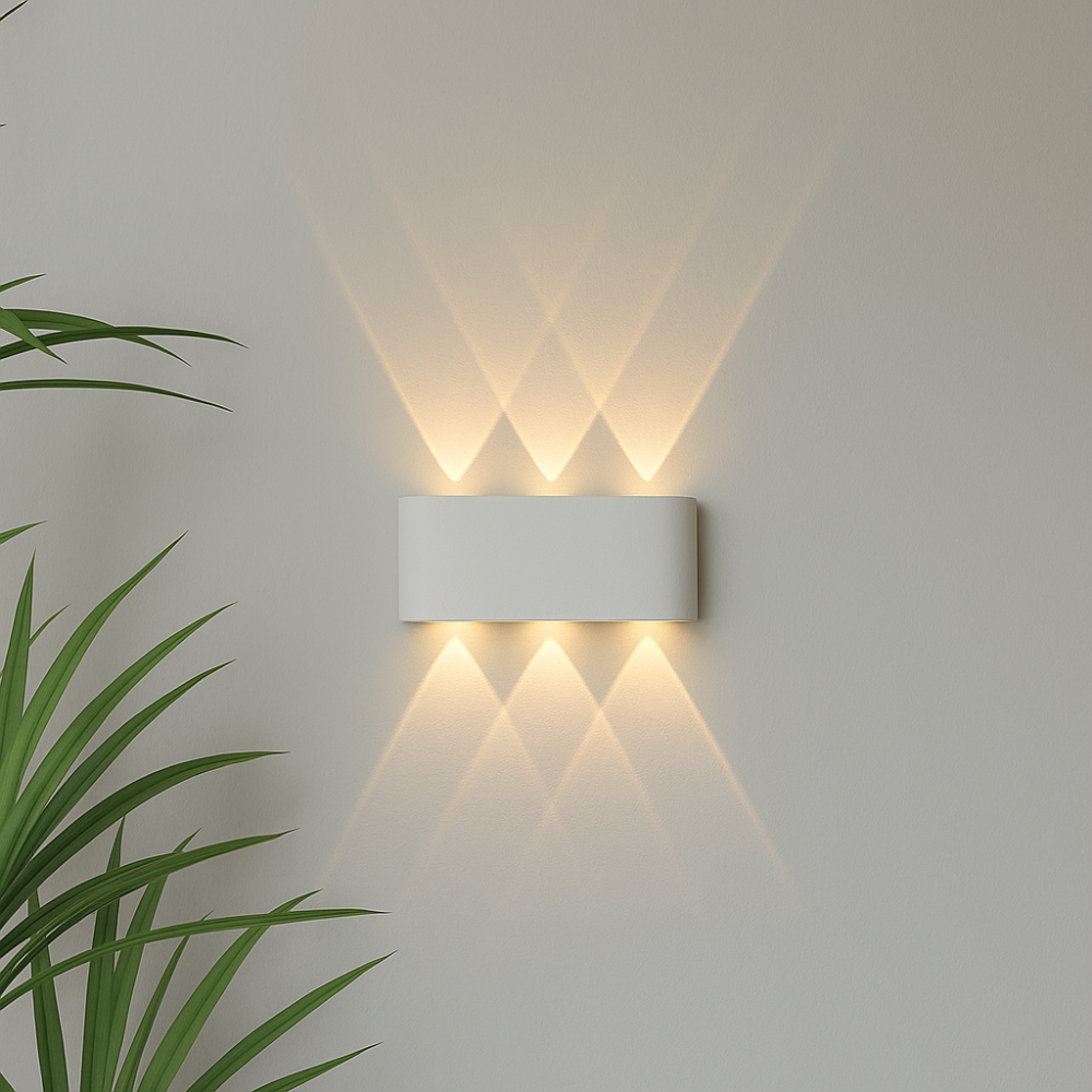 Modern LED Wall Sconce with Up and Down Beam Effect, Waterproof Aluminum Design