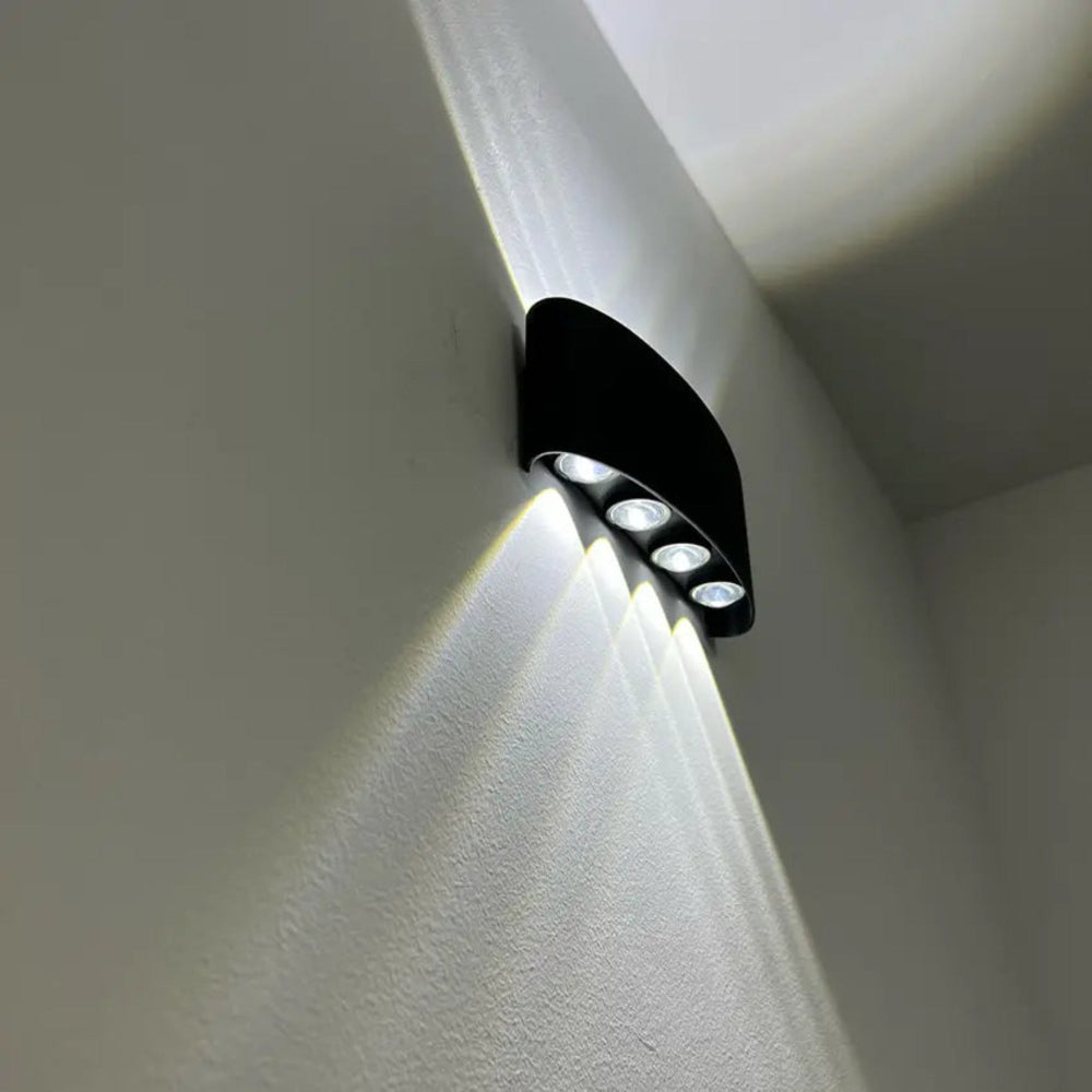 Modern LED Wall Sconce with Up and Down Beam Effect, Waterproof Aluminum Design