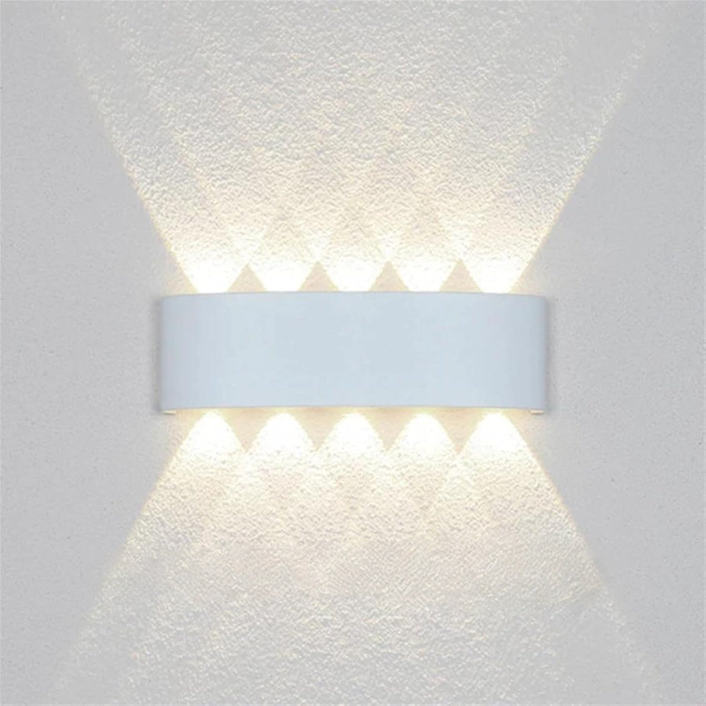 Modern LED Wall Sconce with Up and Down Beam Effect, Waterproof Aluminum Design