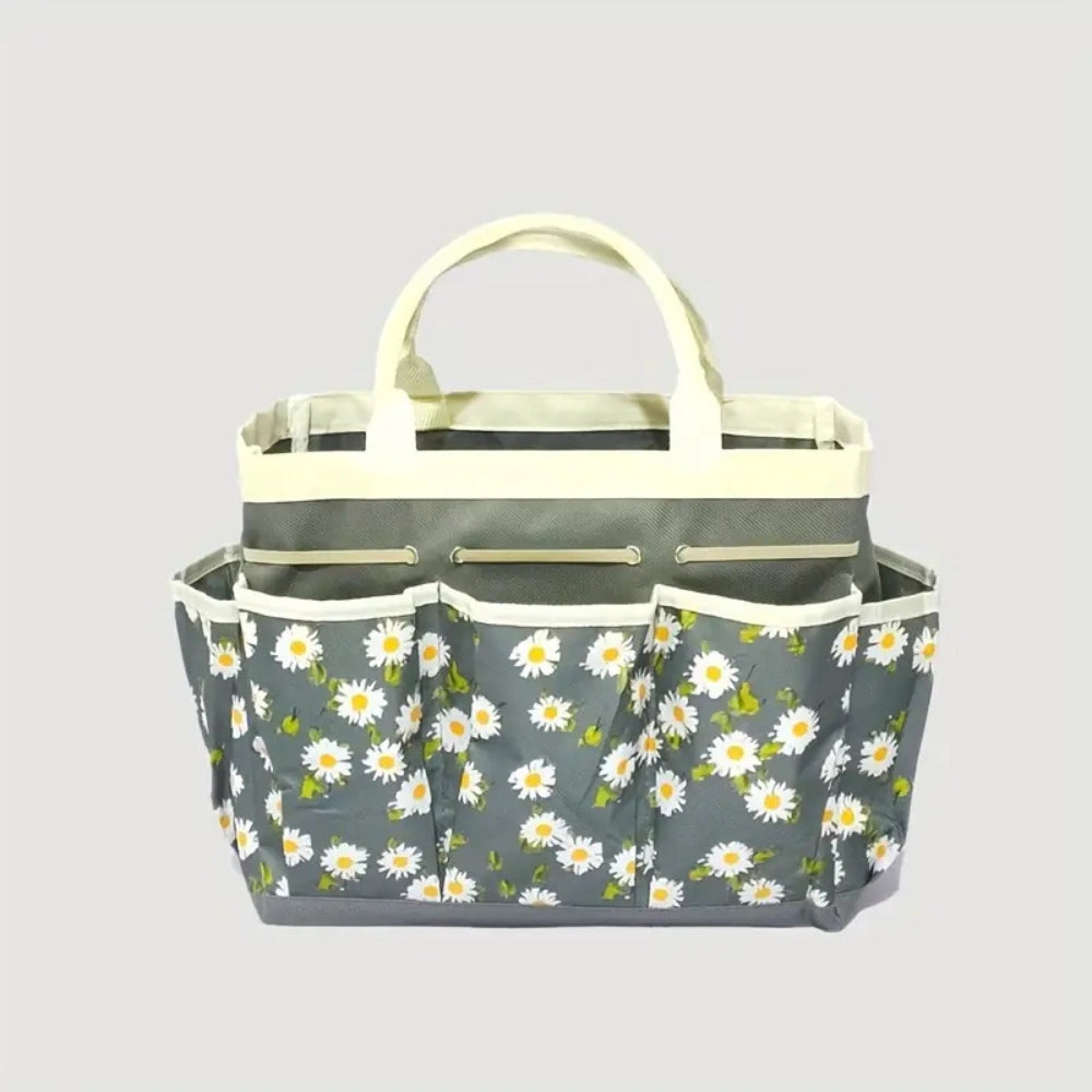 Floral Oxford Garden Tool Organizer Bag