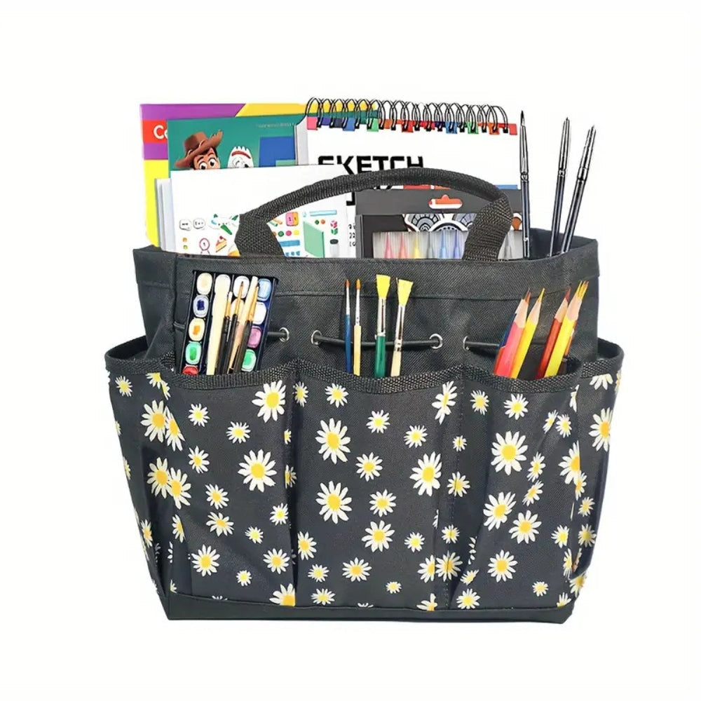 Floral Oxford Garden Tool Organizer Bag
