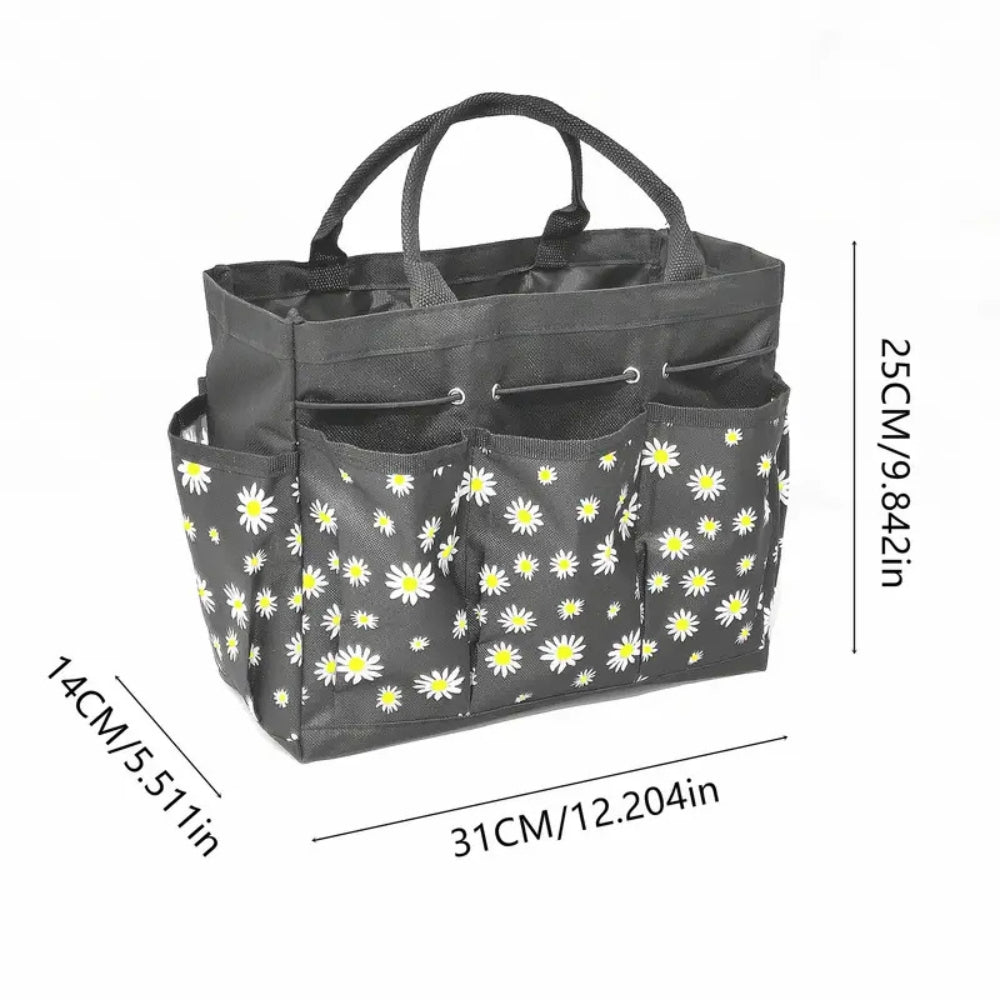 Floral Oxford Garden Tool Organizer Bag