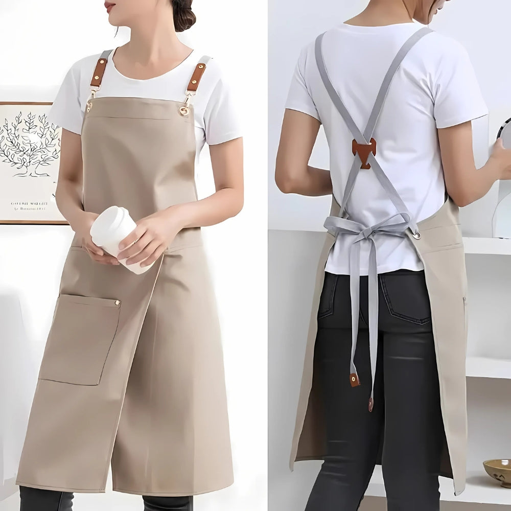 Unisex Water-Resistant Split Skirt Apron with Pockets