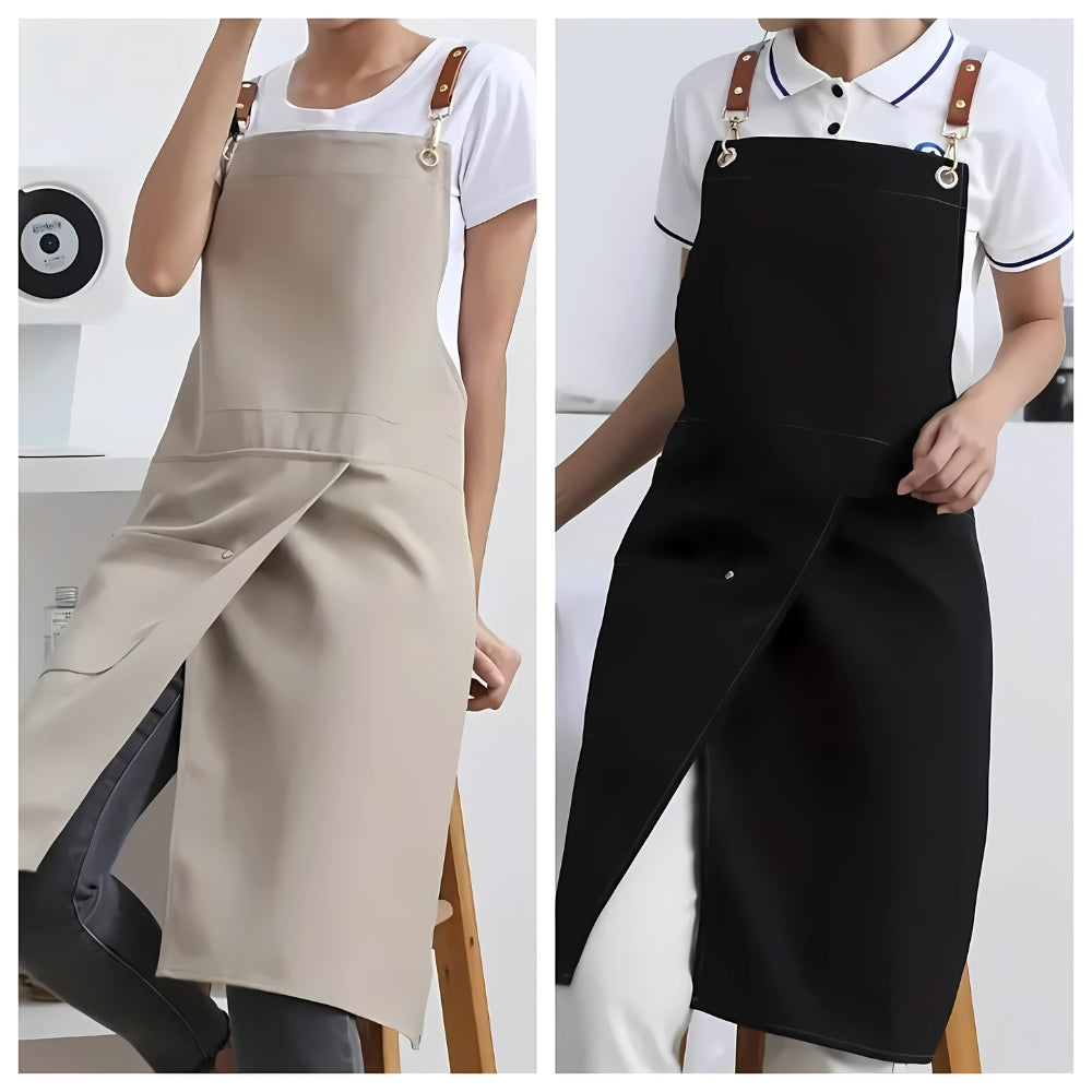 Unisex Water-Resistant Split Skirt Apron with Pockets