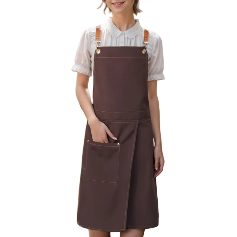Unisex Water-Resistant Split Skirt Apron with Pockets