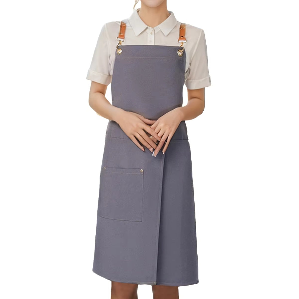 Unisex Water-Resistant Split Skirt Apron with Pockets