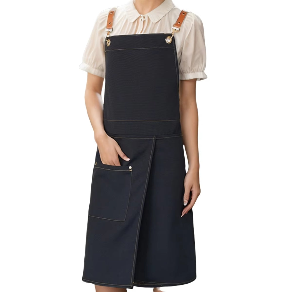 Unisex Water-Resistant Split Skirt Apron with Pockets