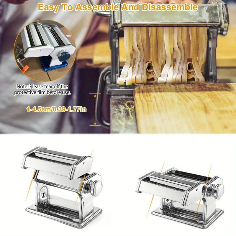 Stainless Steel Pasta Maker with 6 Thickness Settings