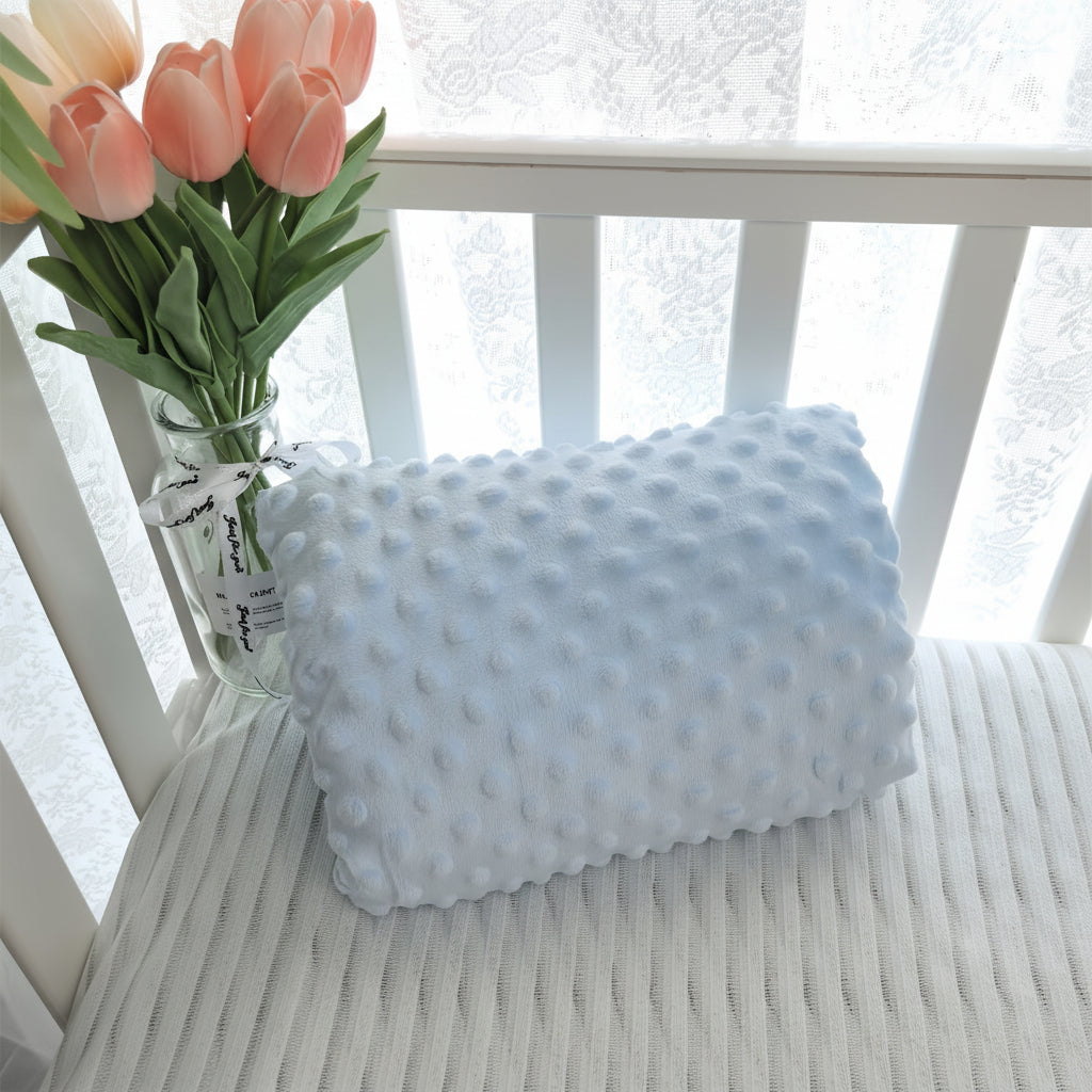 Soft Plush Ergonomic Baby Nursing Pillow with Hexagonal Pattern