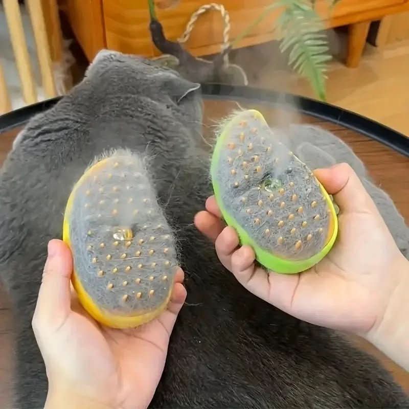 Steam Brush for Pets with Gentle Grooming and Hair Removal