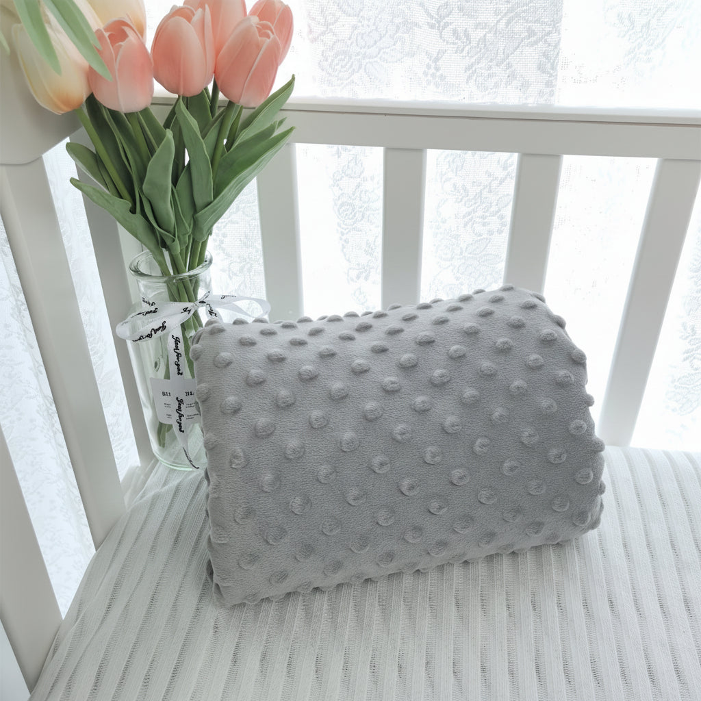 Soft Plush Ergonomic Baby Nursing Pillow with Hexagonal Pattern