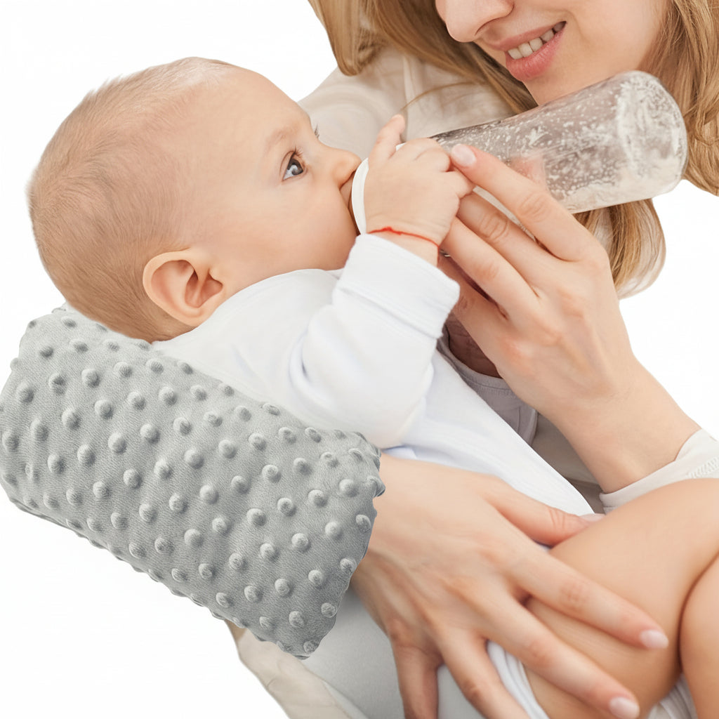 Soft Plush Ergonomic Baby Nursing Pillow with Hexagonal Pattern