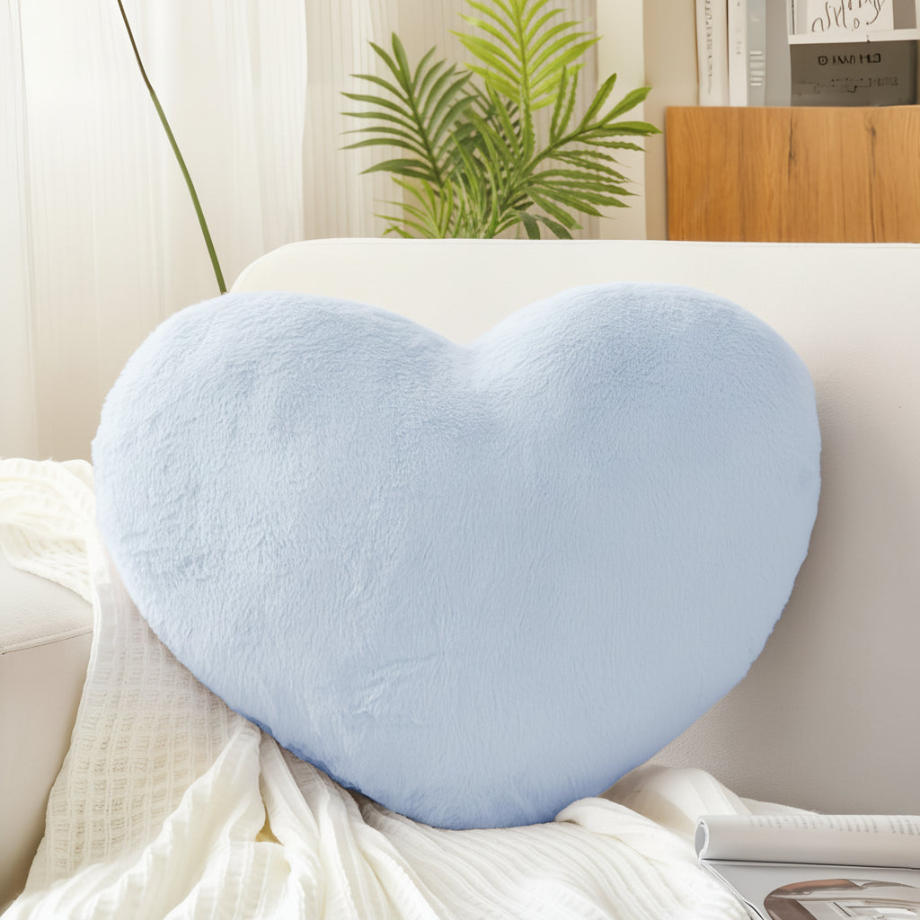 Heart Shaped Plush Throw Pillow for Cozy Home Decor
