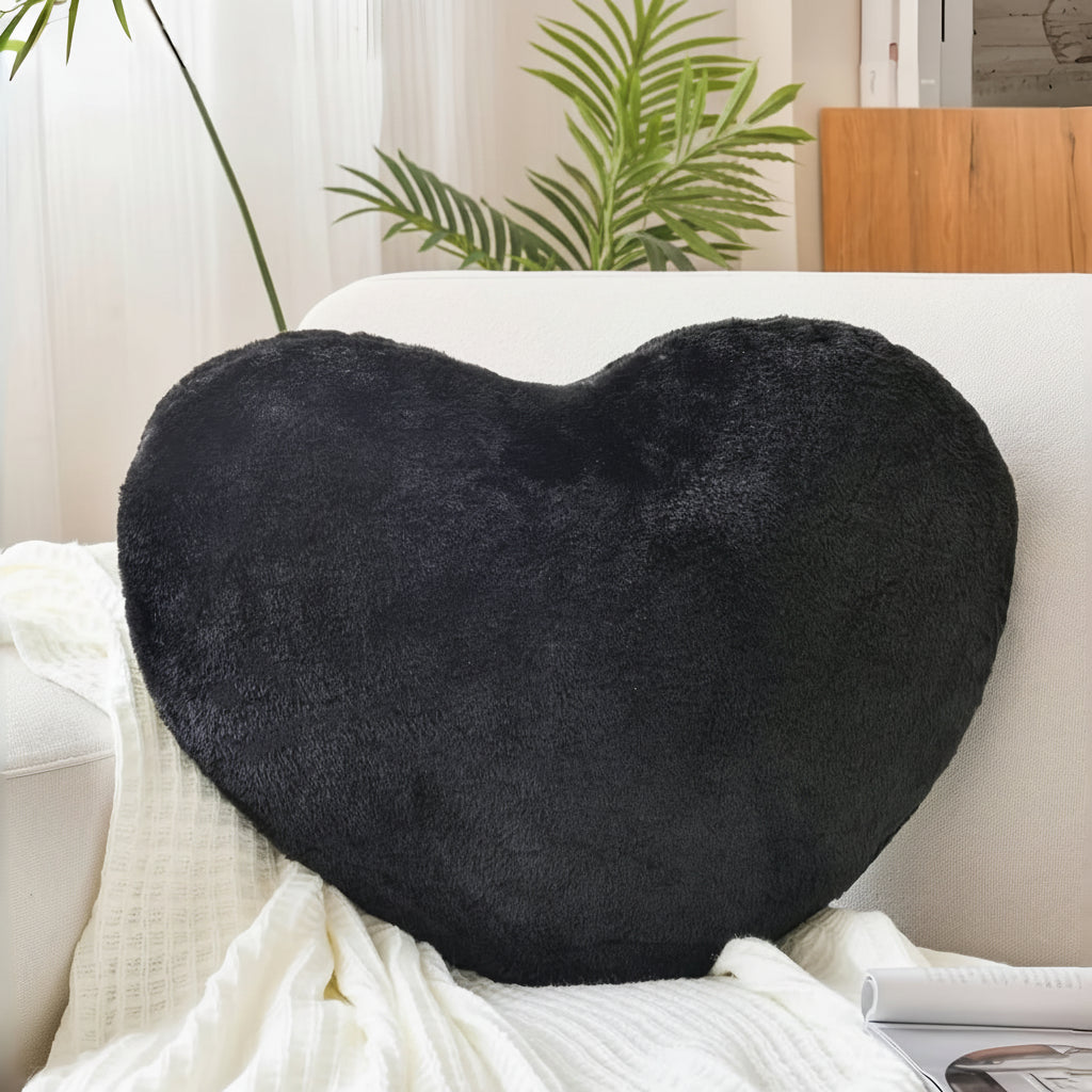 Heart Shaped Plush Throw Pillow for Cozy Home Decor