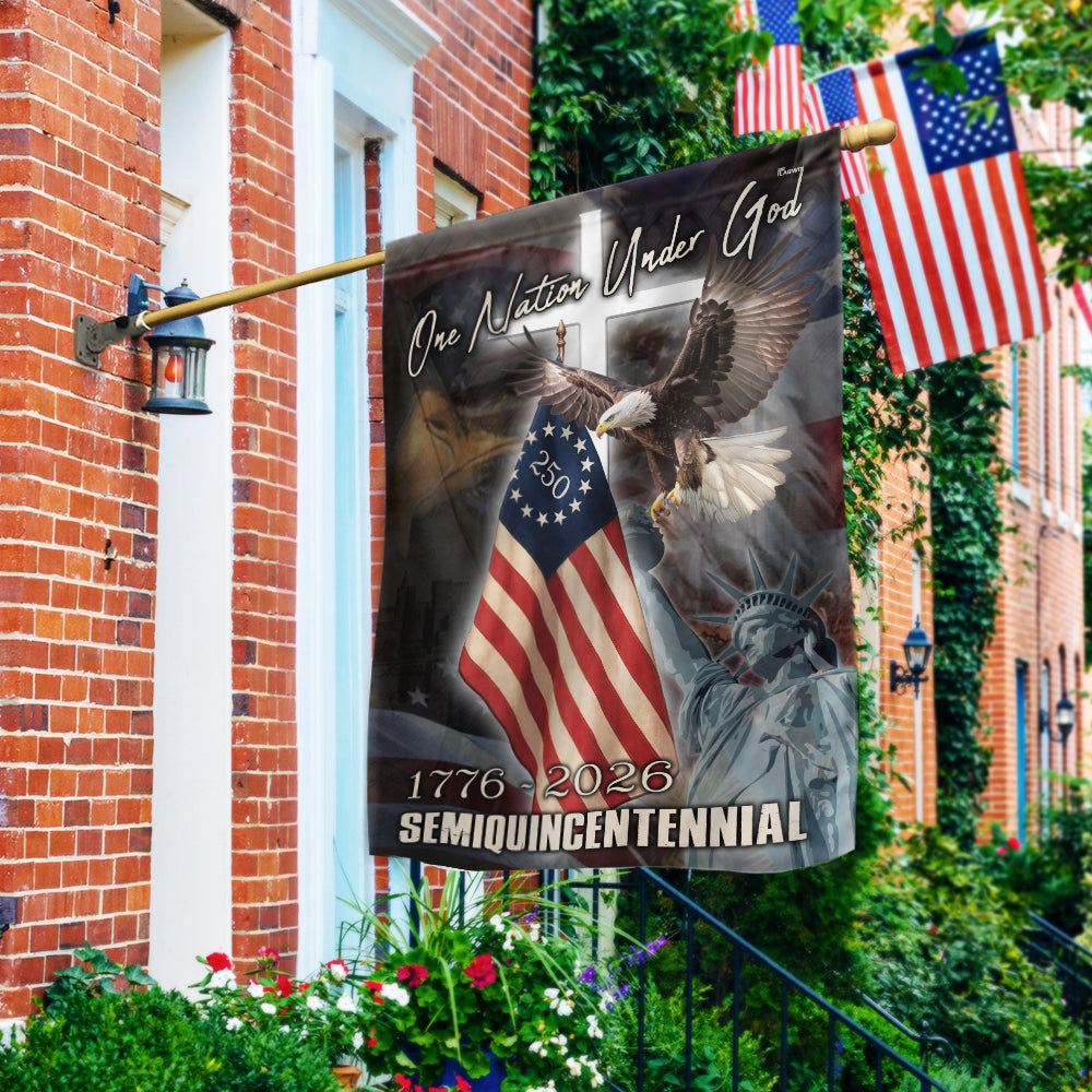 One Nation Under God Flag for Semiquincentennial Celebration