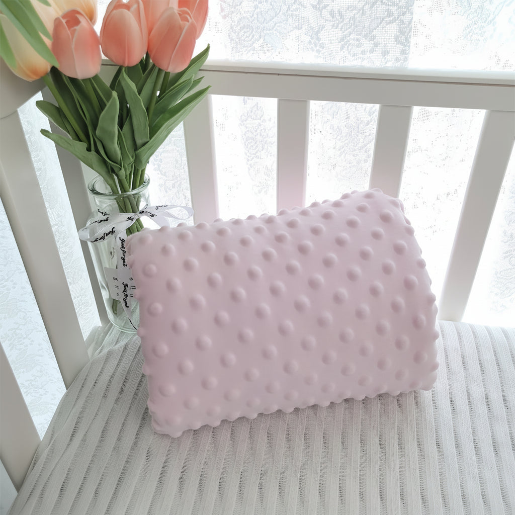 Soft Plush Ergonomic Baby Nursing Pillow with Hexagonal Pattern