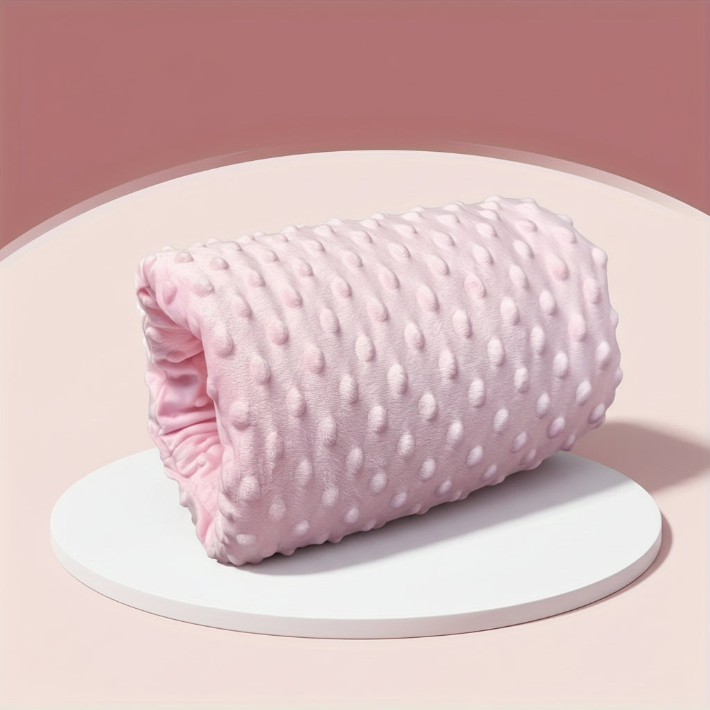 Soft Plush Ergonomic Baby Nursing Pillow with Hexagonal Pattern