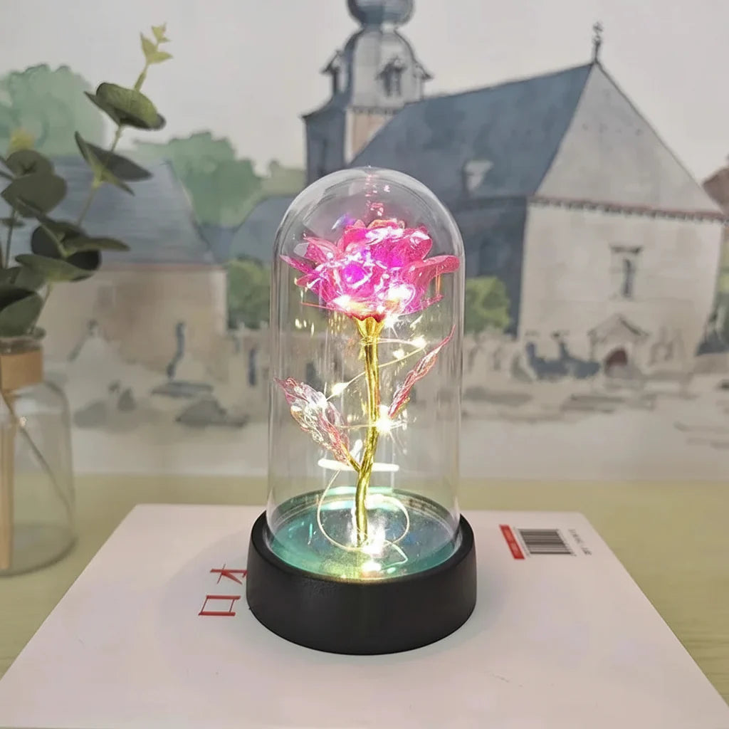 LED Light Artificial Rose Flower for Valentine's Day