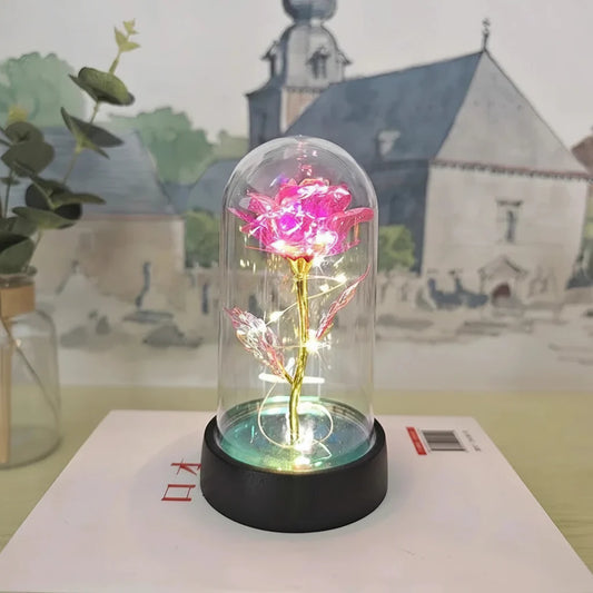 LED Light Artificial Rose Flower for Valentine's Day