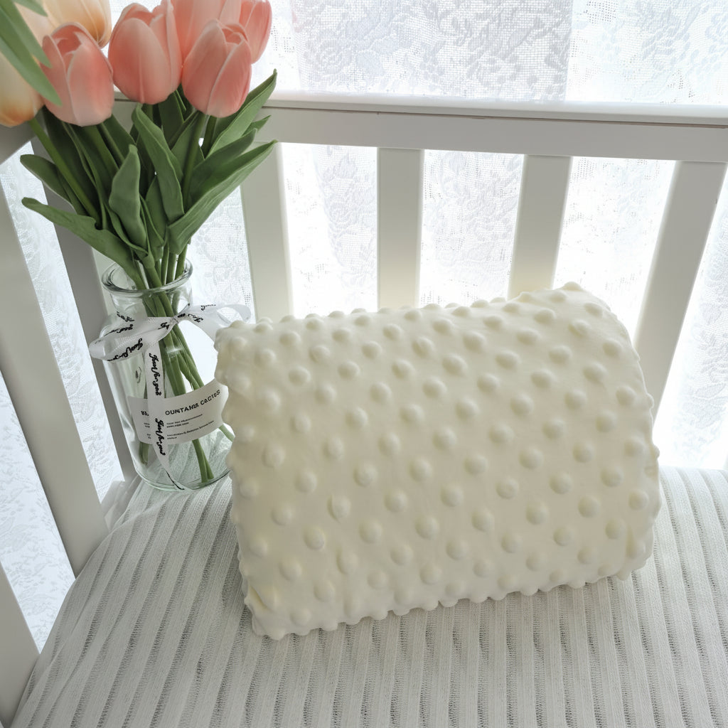 Soft Plush Ergonomic Baby Nursing Pillow with Hexagonal Pattern
