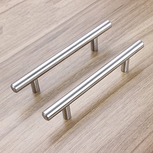 Brushed Nickel Stainless Steel T-Bar Drawer Handles