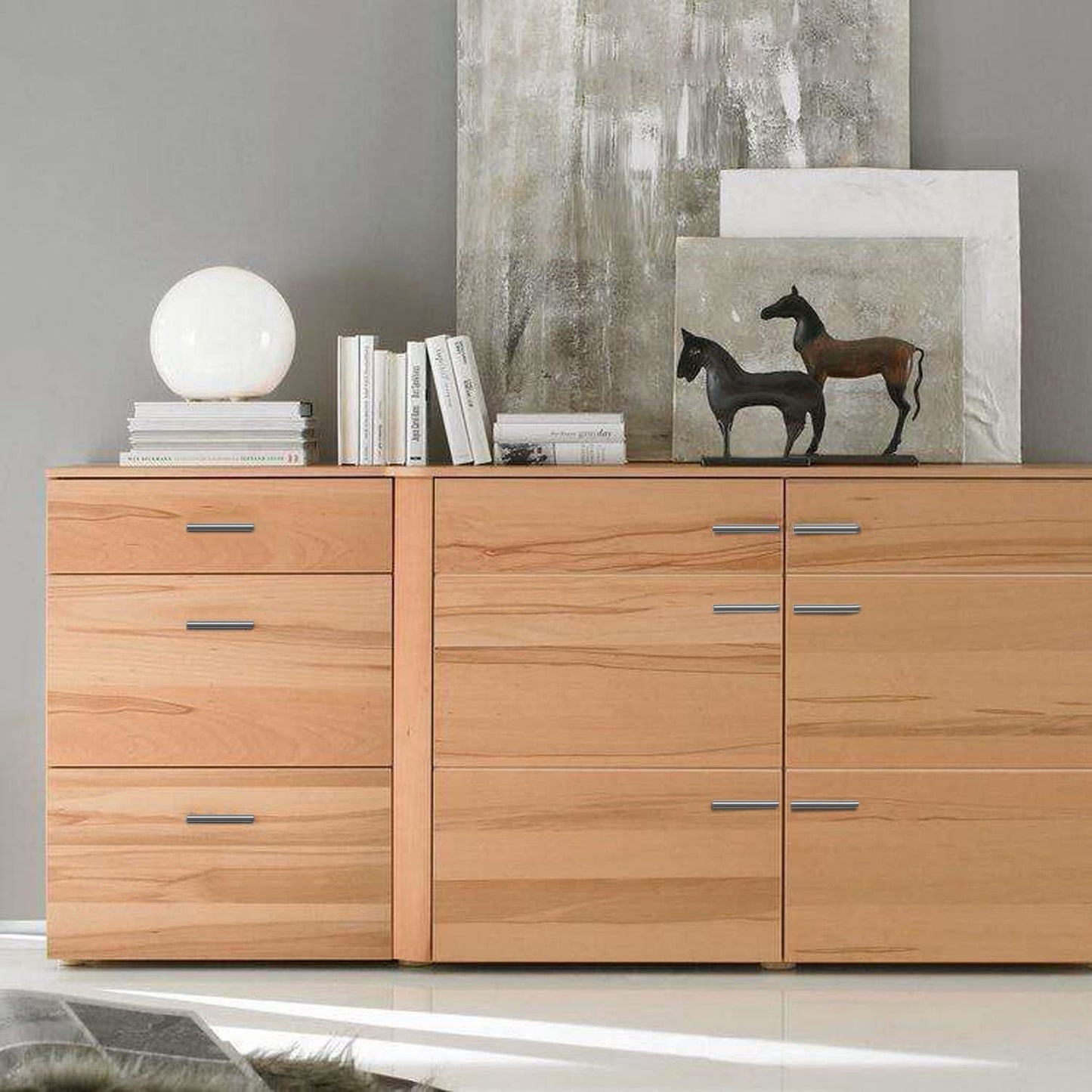 Brushed Nickel Stainless Steel T-Bar Drawer Handles