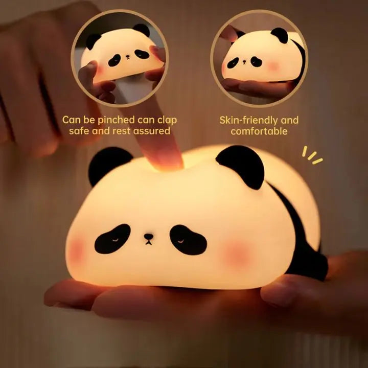 Rechargeable Panda Night Light - Soft Silicone with Warm White Glow