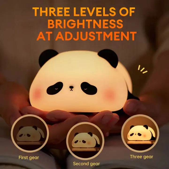 Rechargeable Panda Night Light - Soft Silicone with Warm White Glow