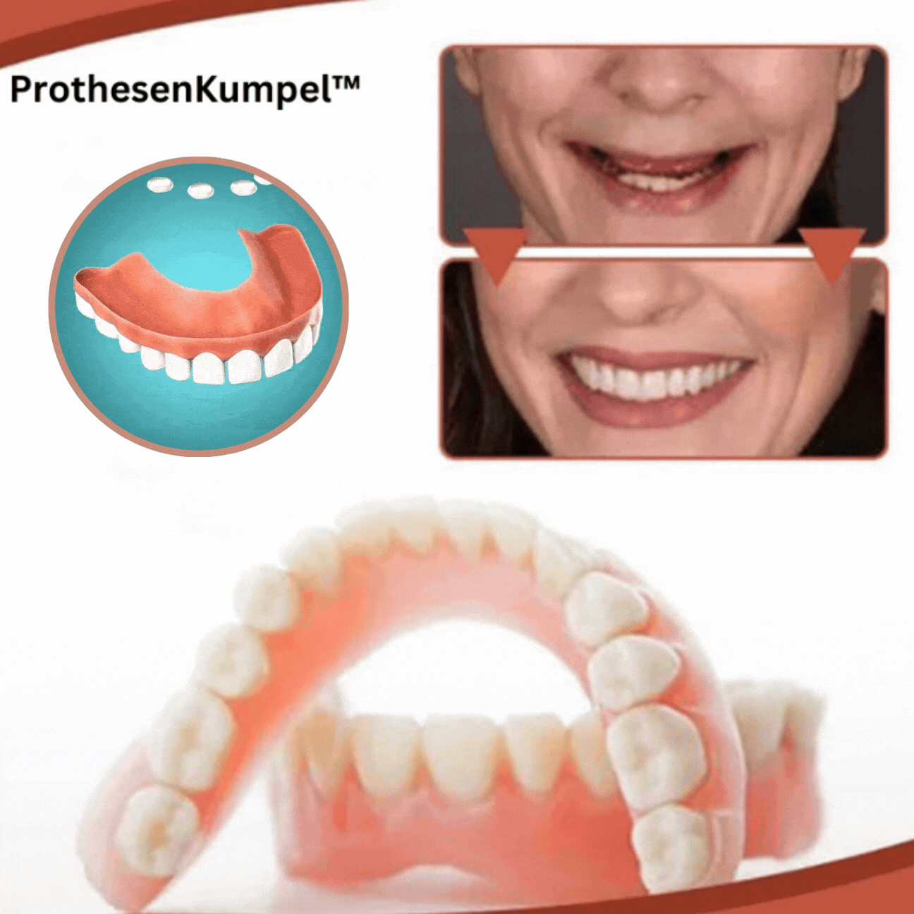 Removable Denture-Style False Teeth Set