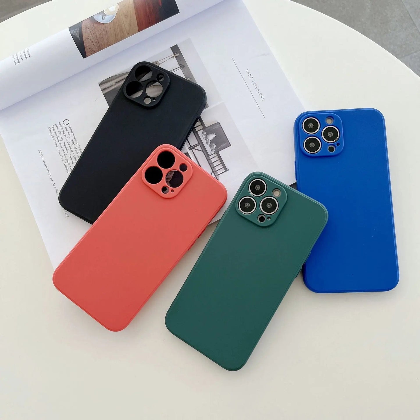 Pastel Silicone iPhone Case - Minimalist Design, Anti-Scratch Protection