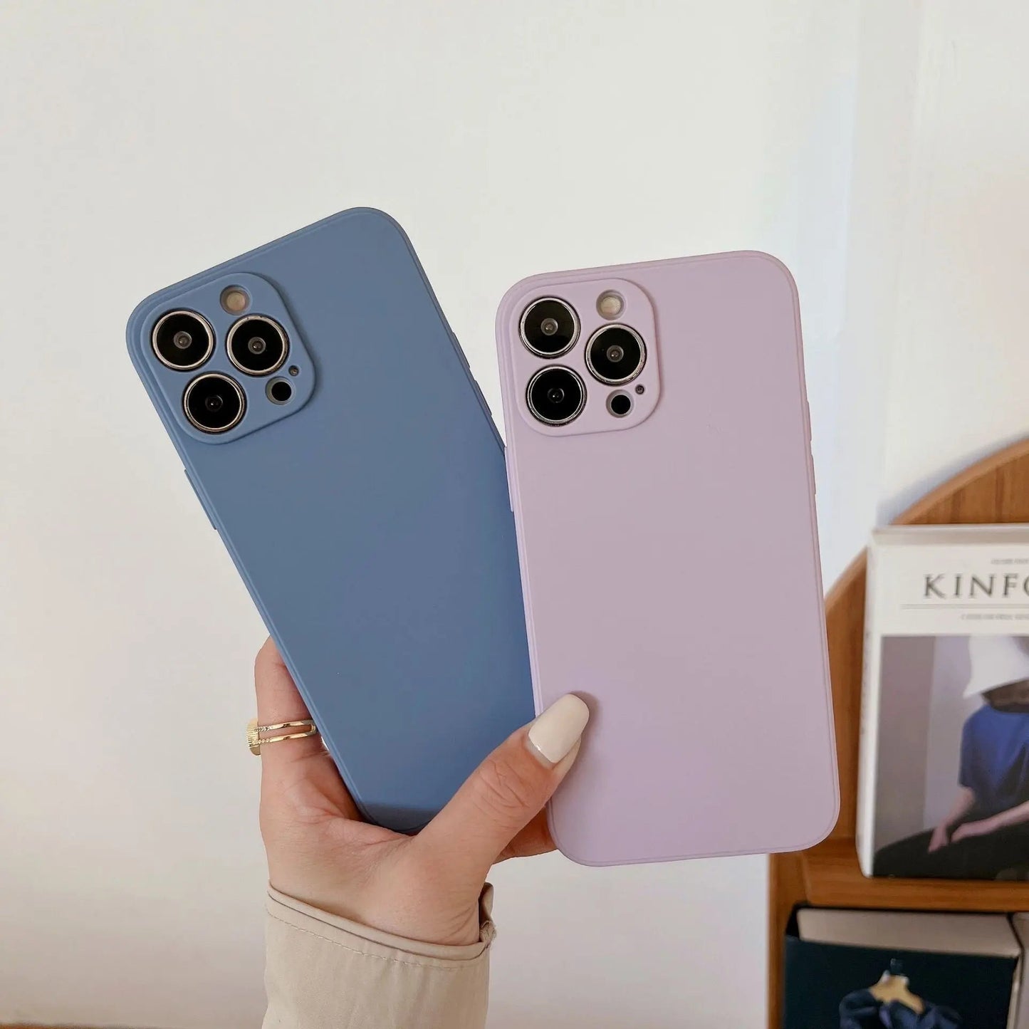 Pastel Silicone iPhone Case - Minimalist Design, Anti-Scratch Protection