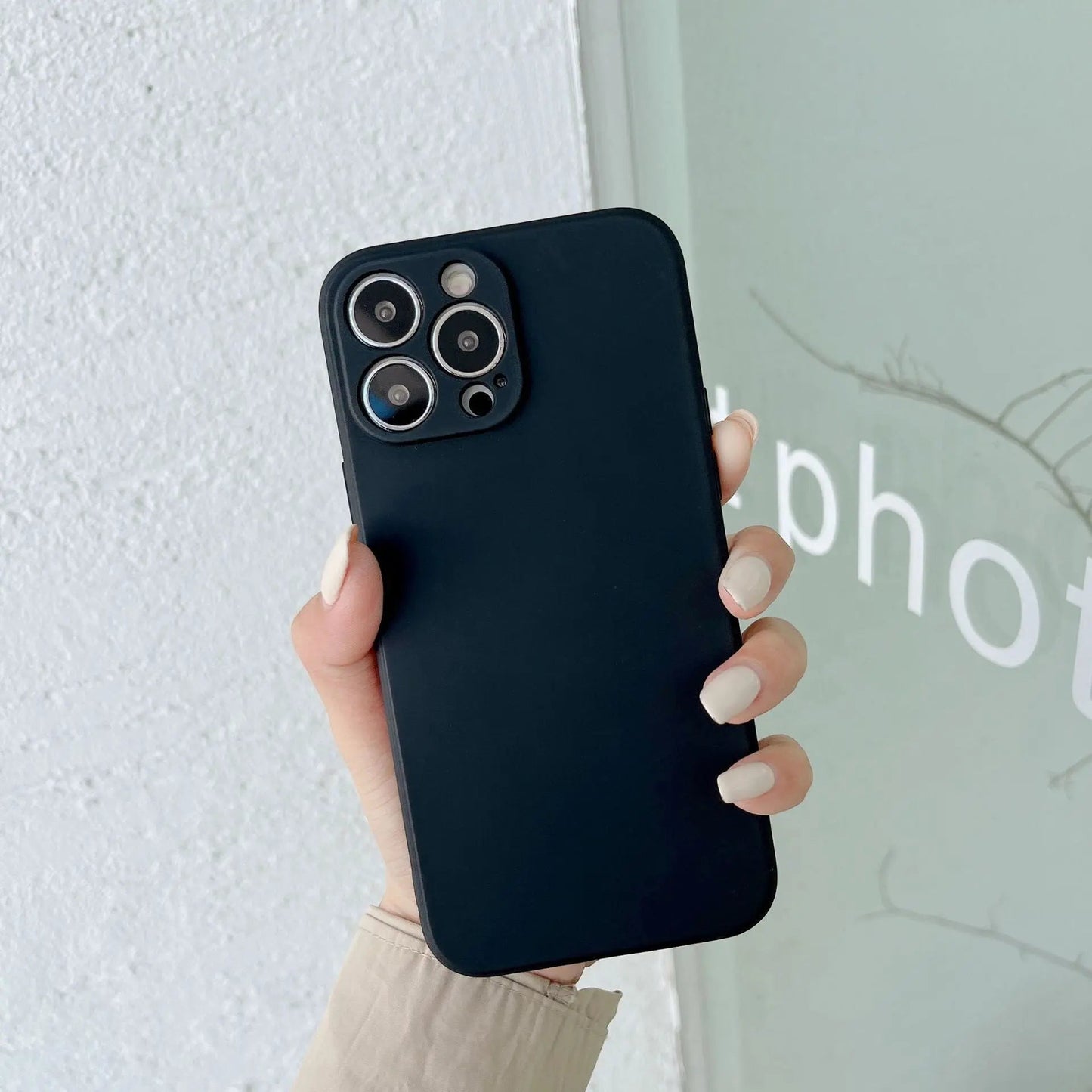 Pastel Silicone iPhone Case - Minimalist Design, Anti-Scratch Protection