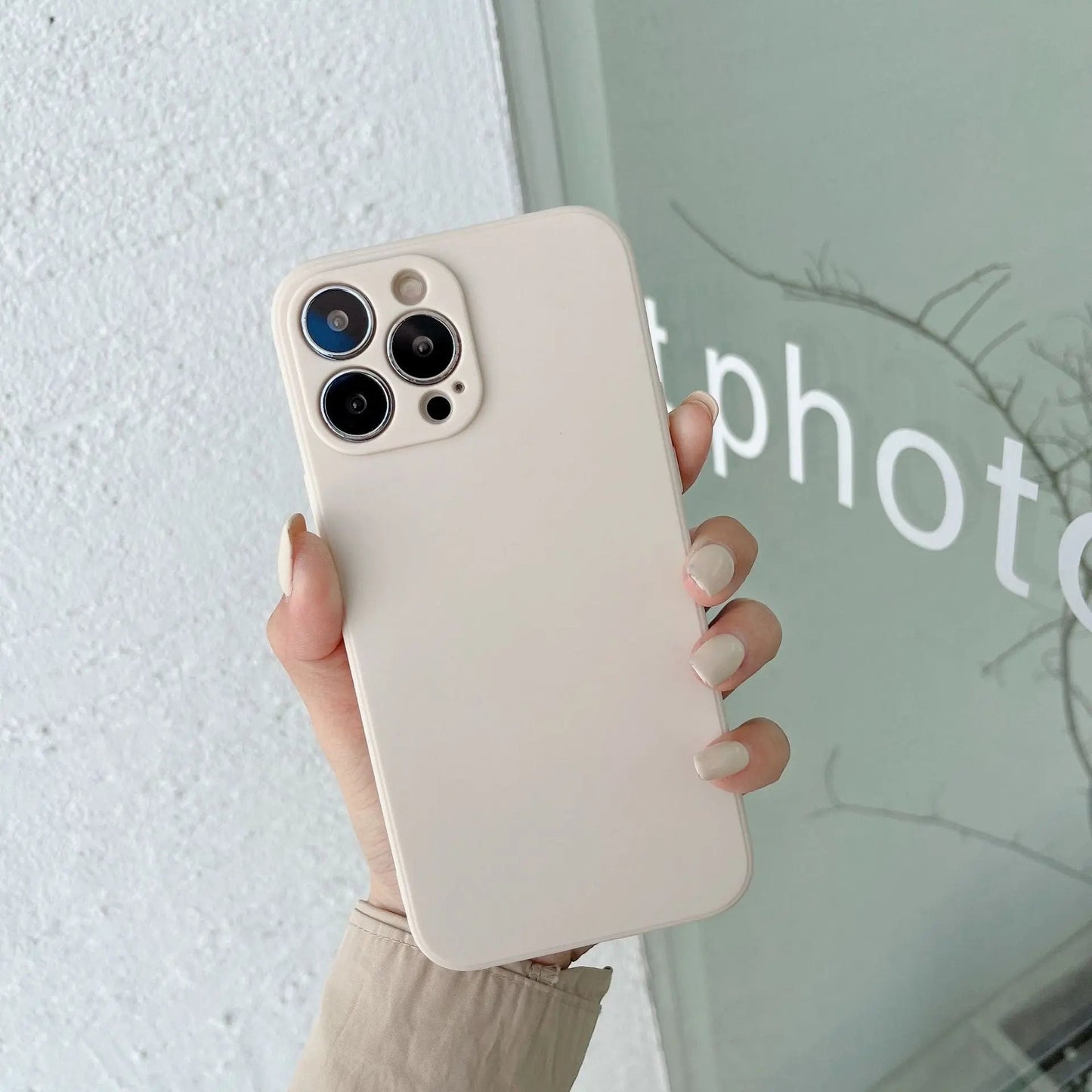 Pastel Silicone iPhone Case - Minimalist Design, Anti-Scratch Protection